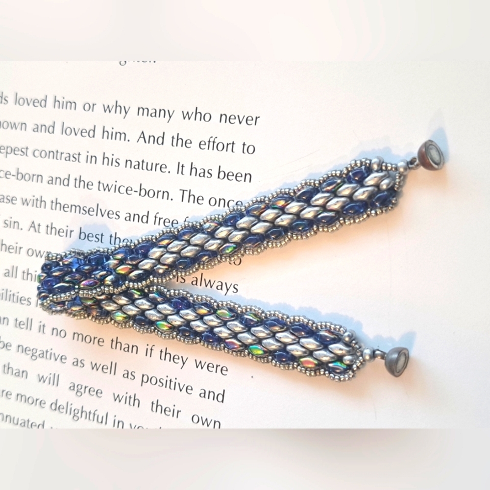 Beaded crochet  style bracelet